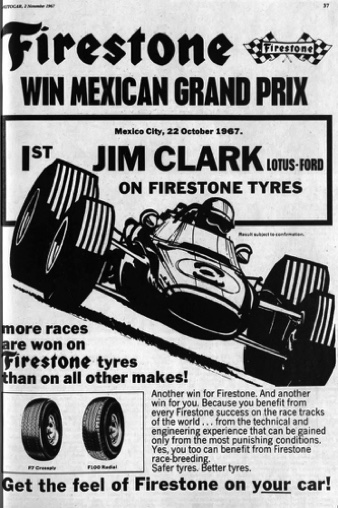 Pub Firestone pour le GP du Mexique